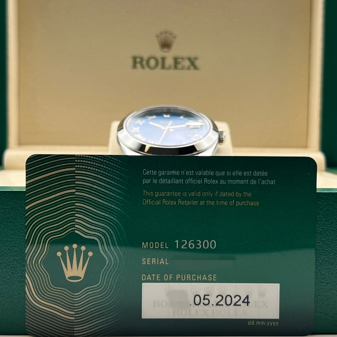 [付款於2024年5月！ 】勞力士datejust 126300 Azzurro Blue Roman Jubilee手鍊41mm
