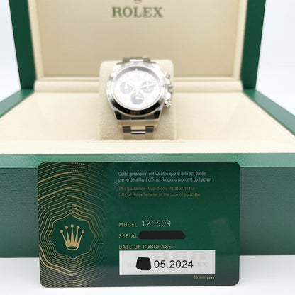 プレオウンド ロレックス デイトナ 126509 スチール＆ブライトブラック 40mm