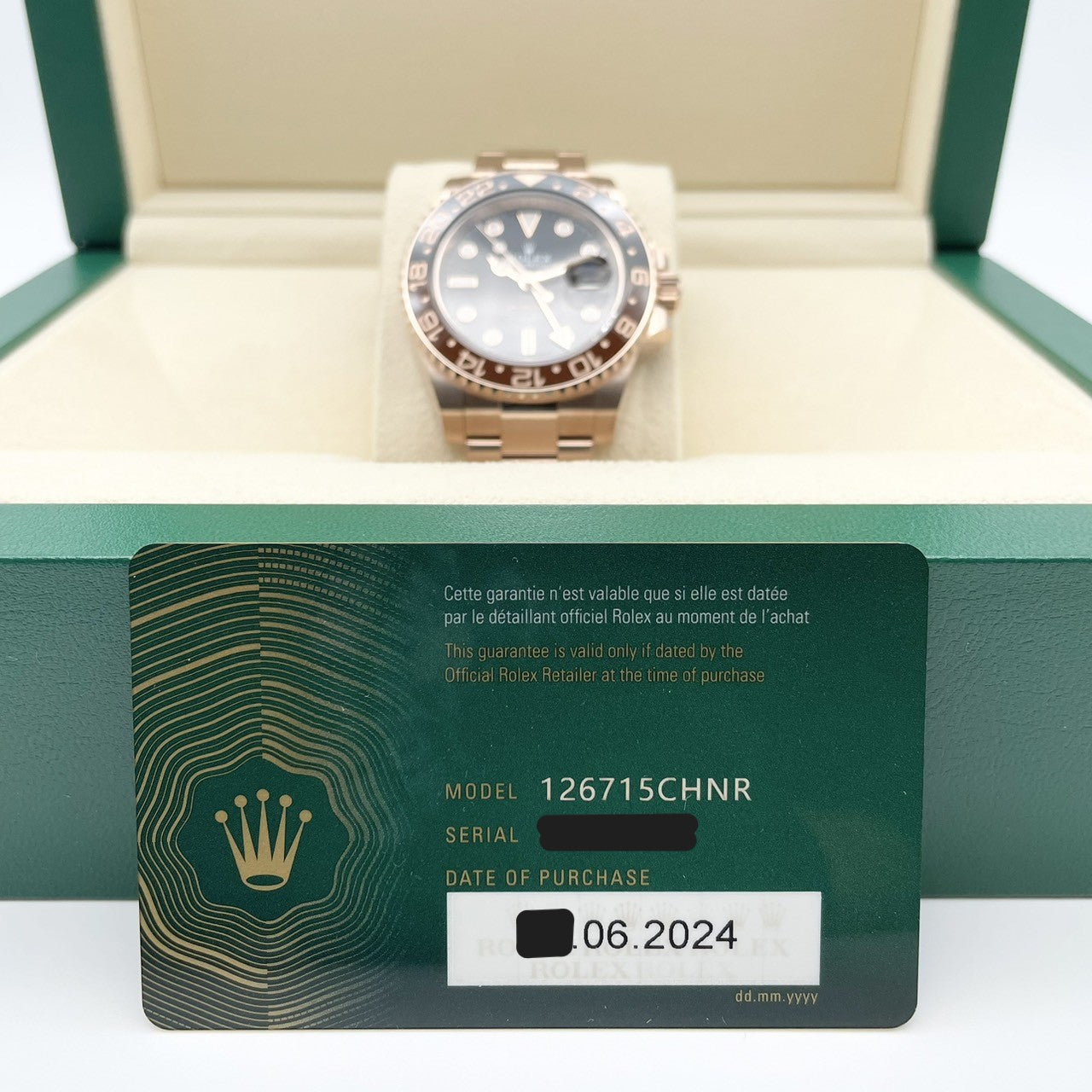 롤렉스 GMT 마스터 II 126715CHNR Black Everros Gold 40mm