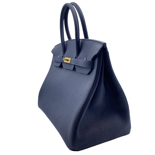 Hermes Birkin 35 Brunuit Togo Gold 하드웨어 W는 새겨 져 있습니다