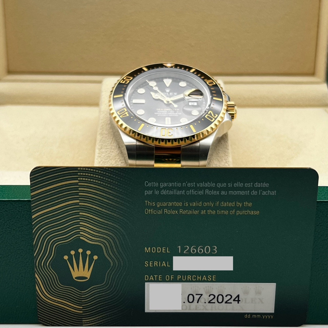 사전 소유 롤렉스 바다 거주자 126603 블랙 43mm
