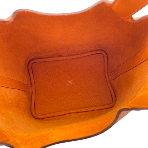 プレオウンド エルメス ピコタンロック PM オレンジ トリヨンクレマンス シルバー金具 W刻印