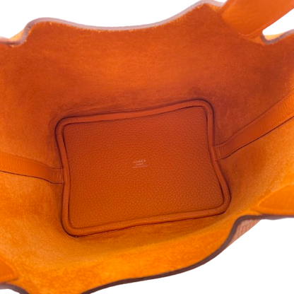 プレオウンド エルメス ピコタンロック PM オレンジ トリヨンクレマンス シルバー金具 W刻印