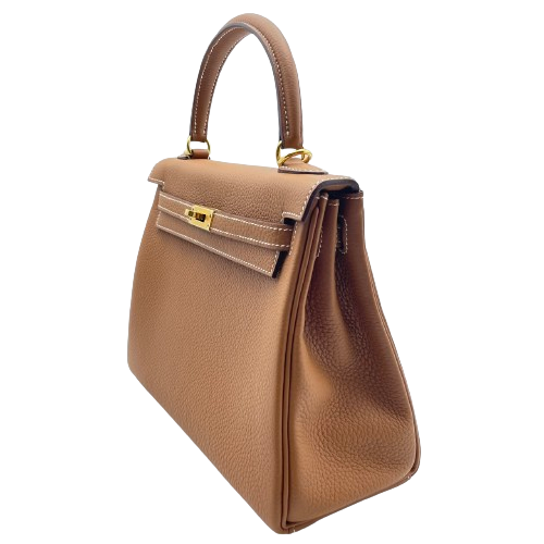 Hermes Kelly 25 金色 Togo 金色五金件 W 雕刻