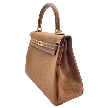 Hermes Kelly 25 金色 Togo 金色五金件 W 雕刻