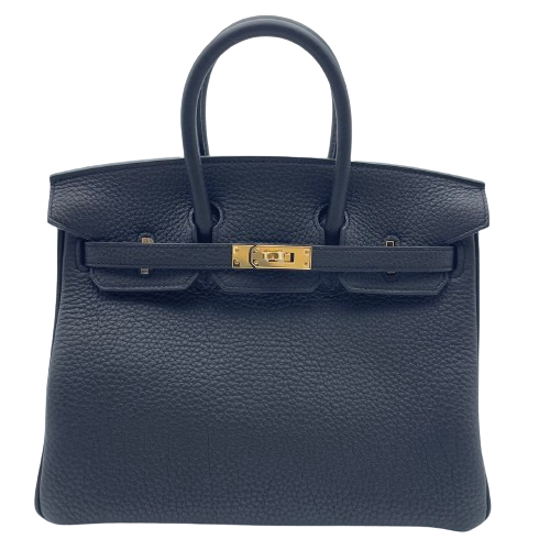 [現金價格]愛馬仕·伯金（Hermes Birkin）25黑色多哥金色硬件W刻有