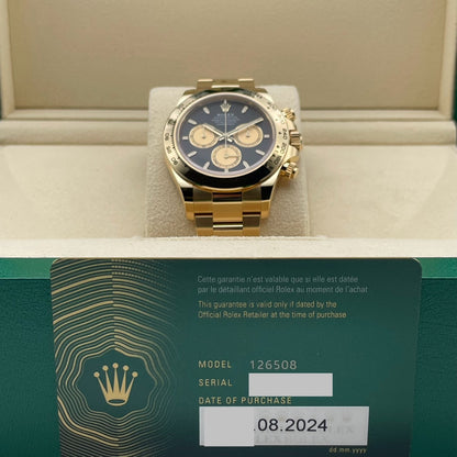 Rolex Daytona 126508 Black x Champagne 40mm