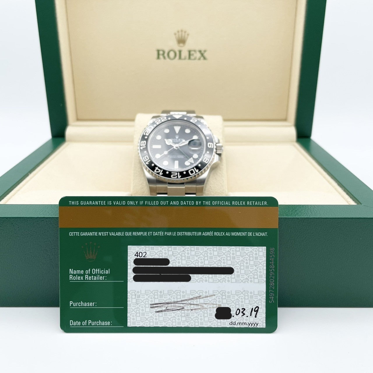 롤렉스 GMT 마스터 II 116710LN 굴 팔찌 40mm