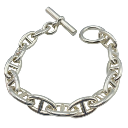 Hermes Chaine Dunkle 팔찌 GM Silver 925 14-Panel