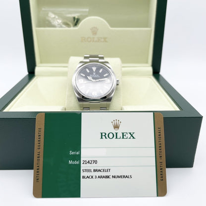プレオウンド ロレックス エクスプローラーI 214270 ブラック 39mm