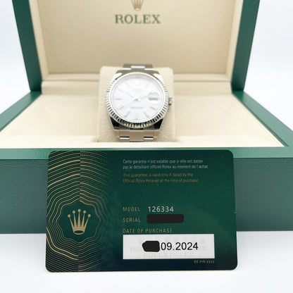 プレオウンド ロレックス デイトジャスト 126334 ホワイト オイスターブレス 41mm