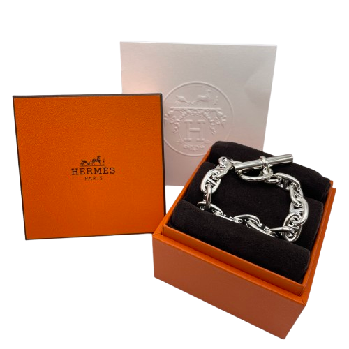 Hermes Chaine d'Ancre 手链 MM 925 银 14 节