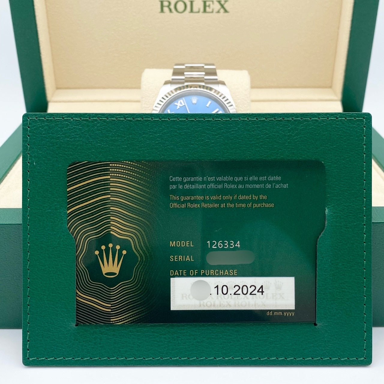 プレオウンド ロレックス デイトジャスト 126334 アズーロブルー オイスターブレス 41mm
