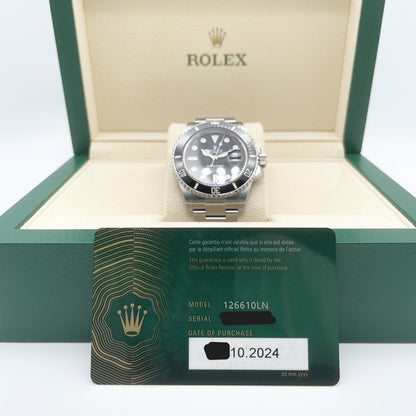 사전 소유 롤렉스 서브 마리너 날짜 126610ln 검은 색 41mm
