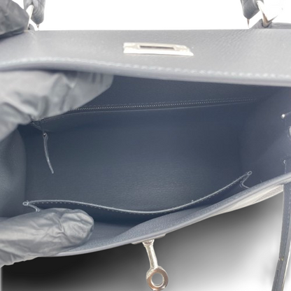 사전 소유 [현금 가격] Hermes Kelly Cazak Etoile 25 Aldwards/Noir/Vere Peppermint Epson/Tadelacto/Chevre Silver Metal Fittings w 새겨 져 있습니다.