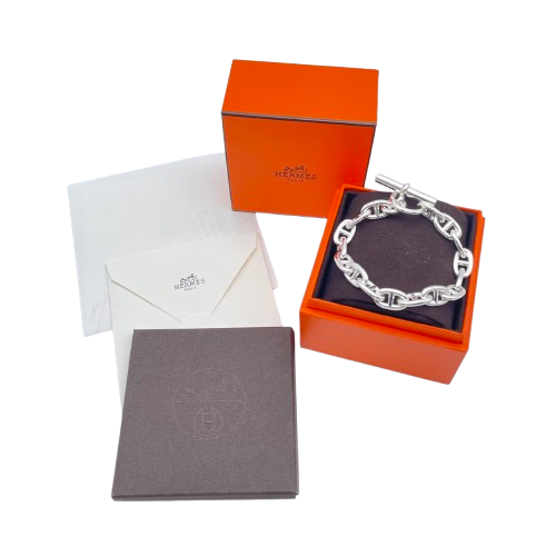 Hermes Chaine d'Ancre 手链 MM 925 银 16 节