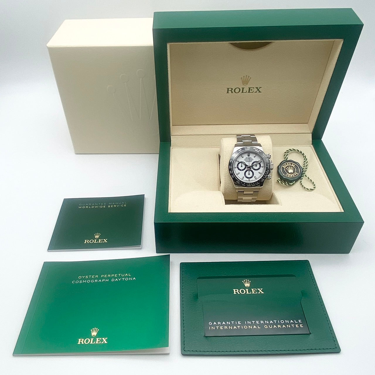 사전 소유 롤렉스 데이토나 116500LN 굴 팔찌 흰색 40mm