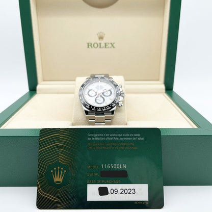 사전 소유 롤렉스 데이토나 116500LN 흰색 굴 팔찌 40mm
