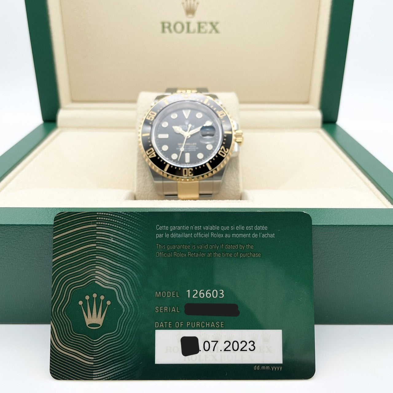 사전 소유 롤렉스 바다 거주자 126603 블랙 43mm