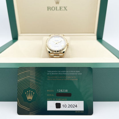 プレオウンド ロレックス デイデイト 128238 ホワイト 36mm