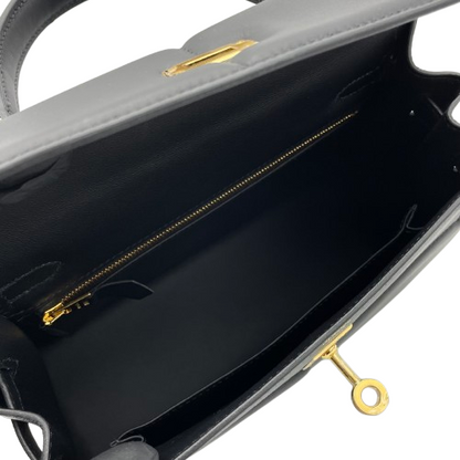 プレオウンド エルメス ケリーパテッド 25 ノワール スイフト ゴールド金具 Z刻印