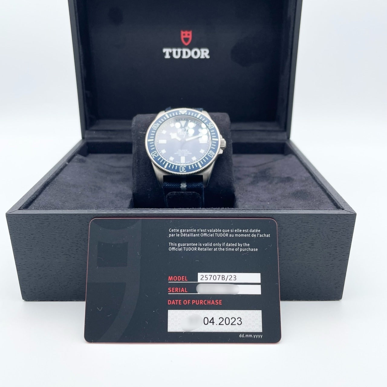 二手都铎王朝25707b/23蓝色42mm