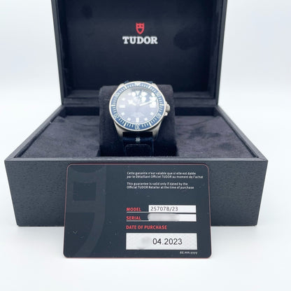 二手都铎王朝25707b/23蓝色42mm