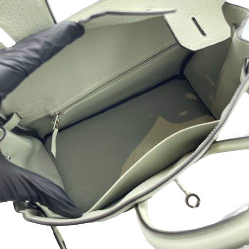 Hermes Birkin 25 Grineve Togo Silver Metal Fittings B 새겨 져