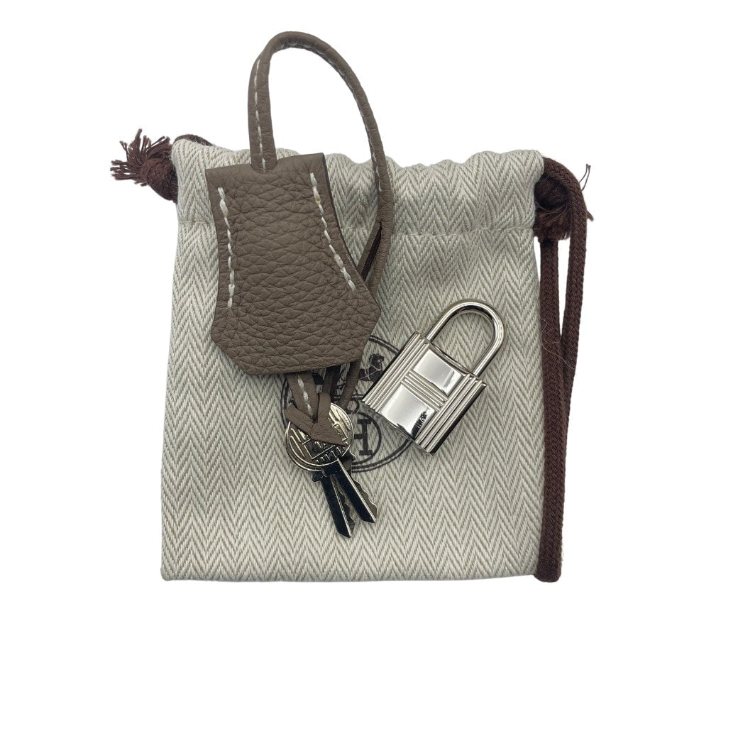 Hermes Birkin 25 Etoup Togo Silver Metal Fittings D 조각