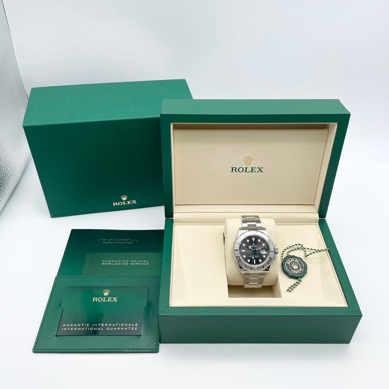 사전 소유의 롤렉스 요트 마스터 126622 굴 팔찌 슬레이트 40mm