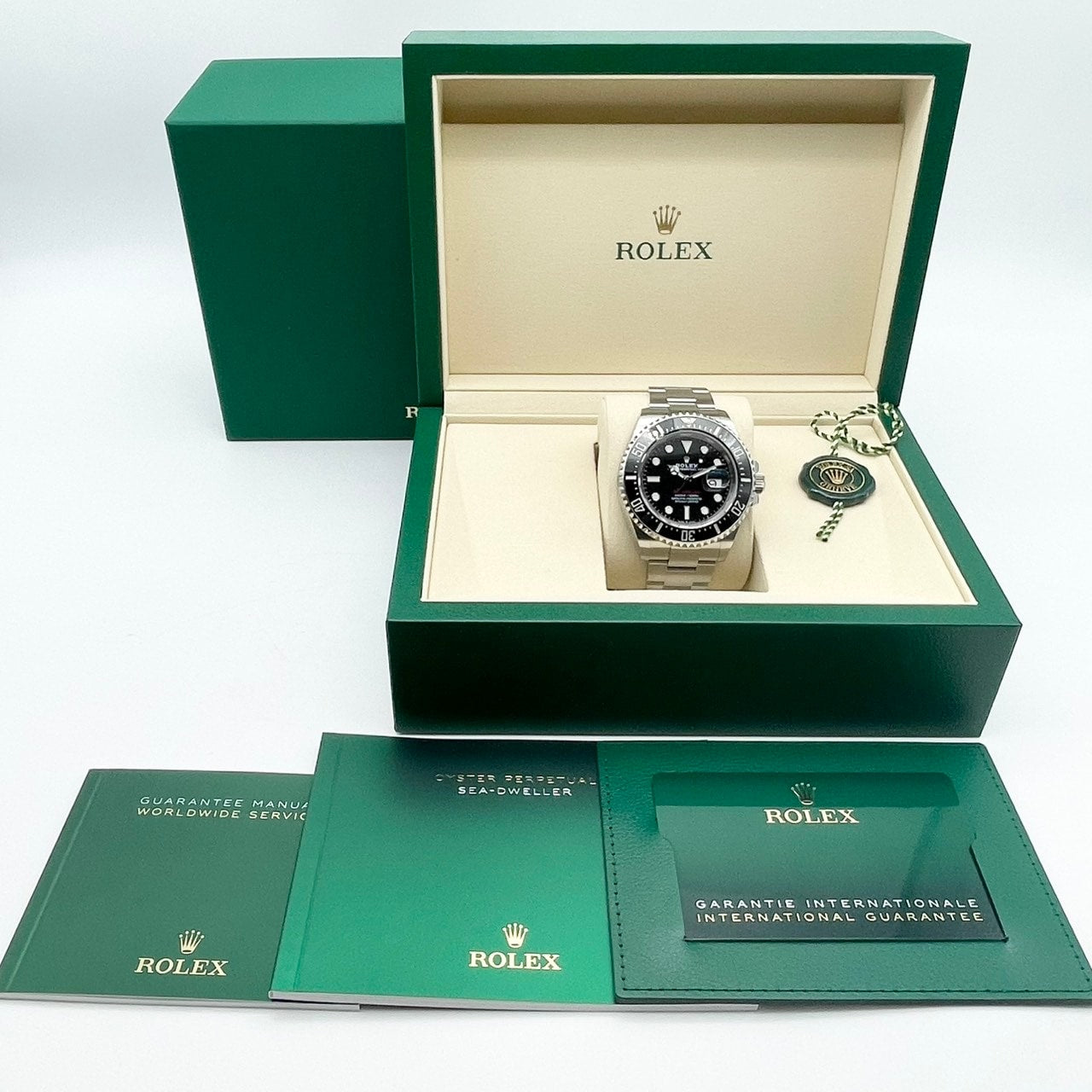 사전 소유의 롤렉스 바다 거주자 126600 블랙 굴 팔찌 43mm