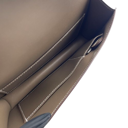 Pre-owned Hermes Constance Elan 25 Etoup Epson Gold hardware W engraved