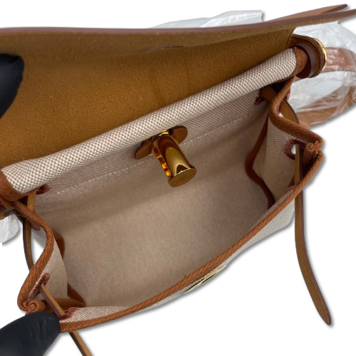 중고 에르메스 에일 백 지퍼 미니 20 에크루/포브 투알 애쉬/바쉬 헌터 골드 하드웨어 K 스탬프 중고