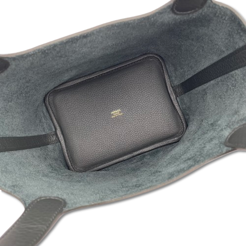 Pre-owned Hermes Picotan Lock PM Vert Mangrove Taurillon Clemence Gold hardware K stamp