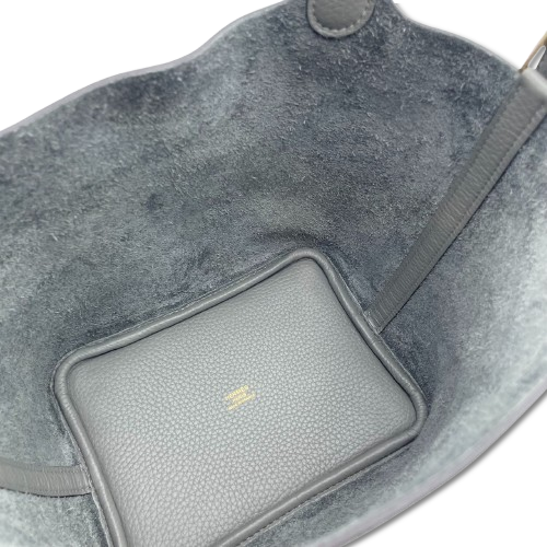 Pre-owned Hermes Picotan Lock PM Grimeyer Taurillon Clemence Gold hardware K stamp