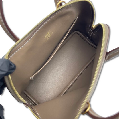 중고 에르메스 볼리드 1923 미니 에투프 쉐브르 실버 하드웨어 W 스탬프