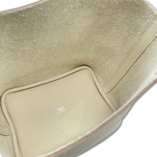 Pre-owned Hermes Picotan Lock PM Clet Taurillon Clemence Silver hardware K stamp