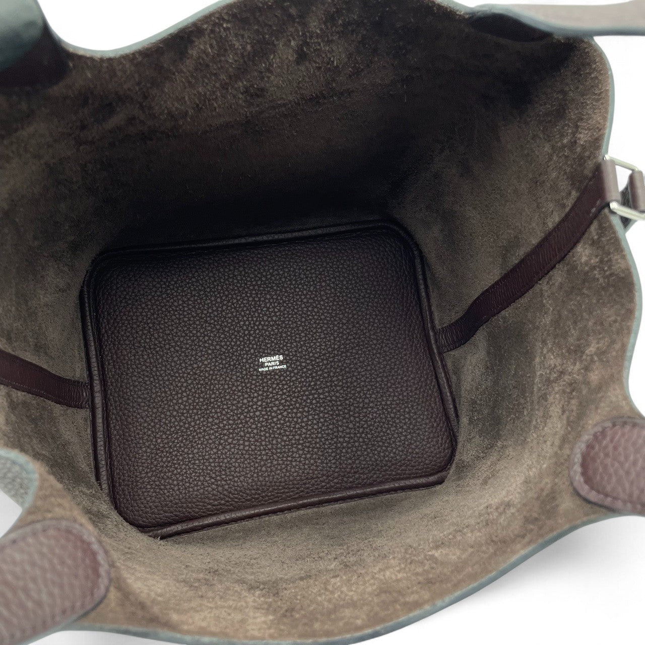 Pre-Owned Hermes Picotan Lock MM Rouge Serie Togo Silver Hardware U Engraved