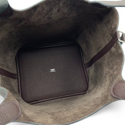 Pre-Owned Hermes Picotan Lock MM Rouge Serie Togo Silver Hardware U Engraved