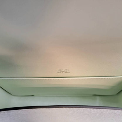 Pre-Owned Hermes Geta Swift Veil Fizz Silver Metal Fittings B Engraved