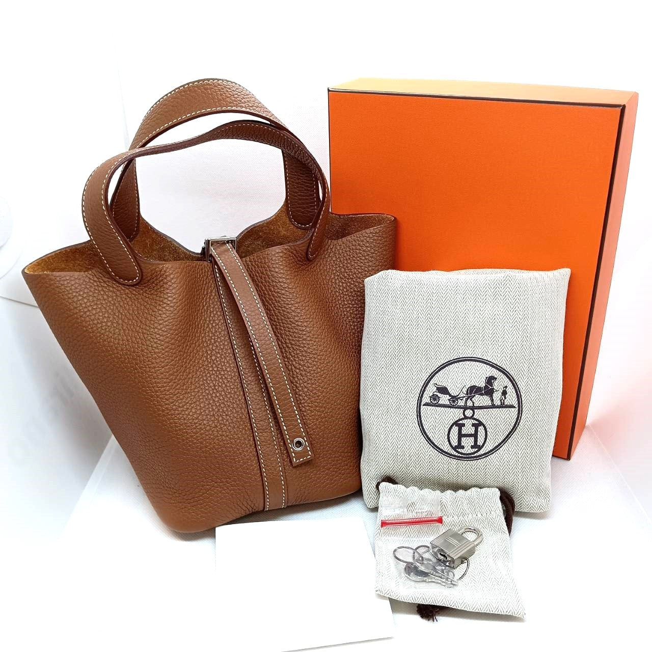 Pre-Owned Hermes Picotin Rock PM Gold Torillon Clemence B engraved