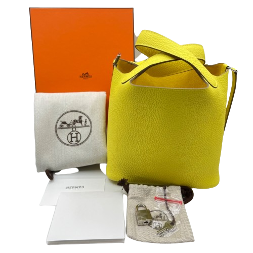 [크리스마스 특별 가격] Hermes Picotin Rock PM Torillon Clemence Lime B 조각
