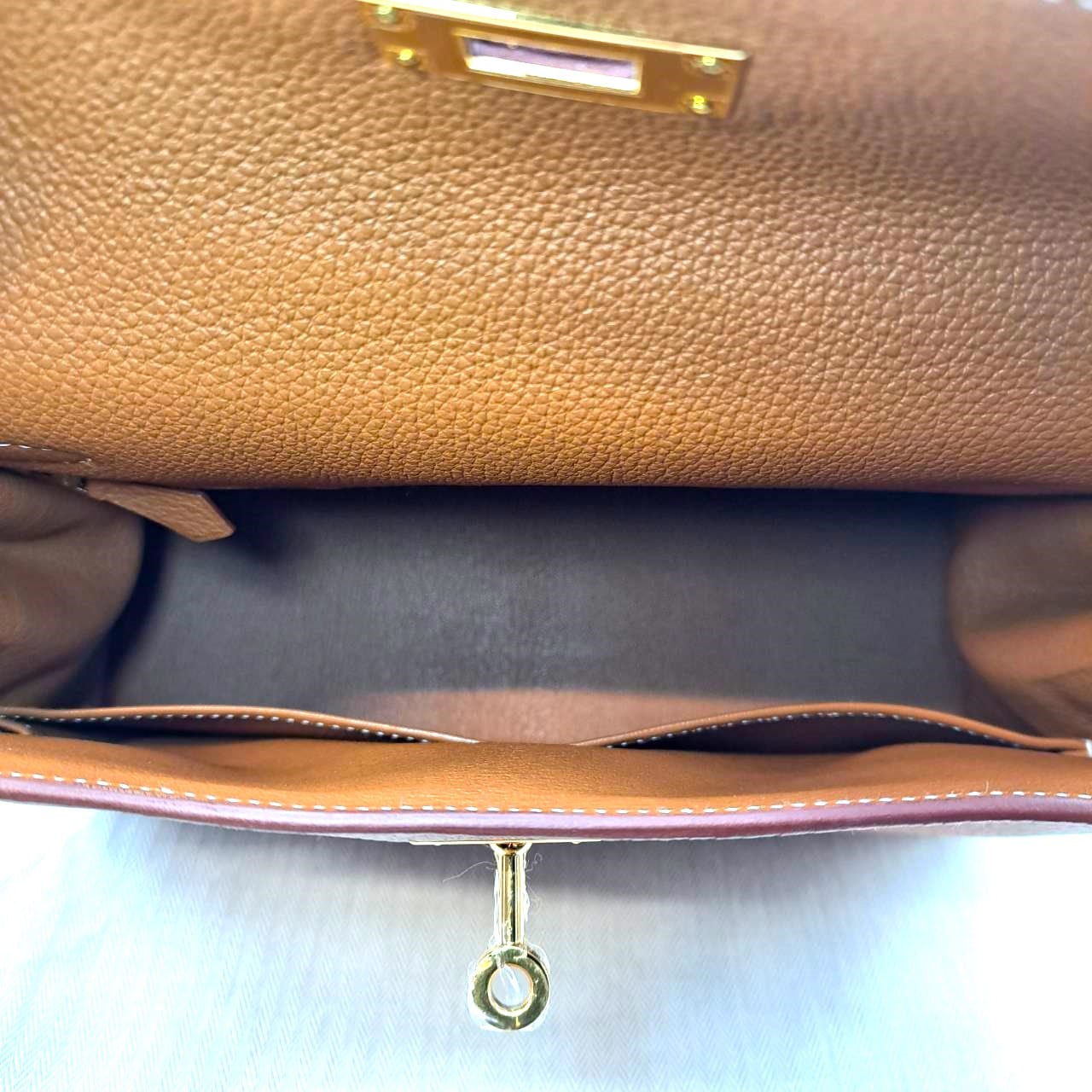 [산타 클로스가 여기 있습니다] ♪Hermes Kelly 28 Gold Togo Gold Hardware B가 새겨 져 있습니다