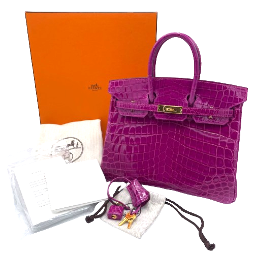 Hermes Birkin 25 Rose Cheherazade 25 Nilotticus 골드 하드웨어 C.