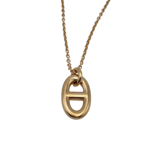 Hermes Chaine d'Ancre Farandoule 项链 PM 粉红金