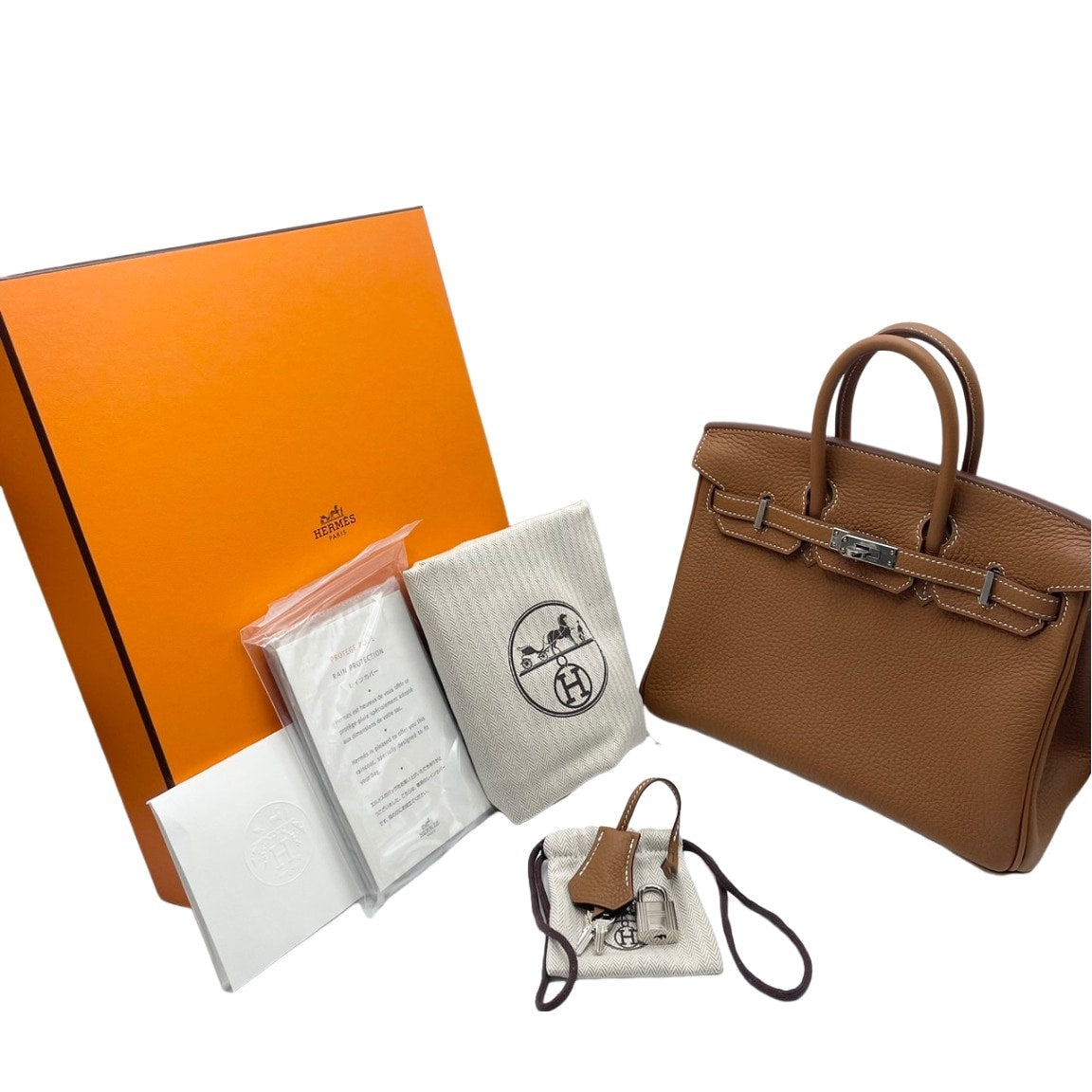 [주말에만 제한된 특별 제안] Hermes Birkin 25 Gold Togo Silver Metal Fittings u 조각.
