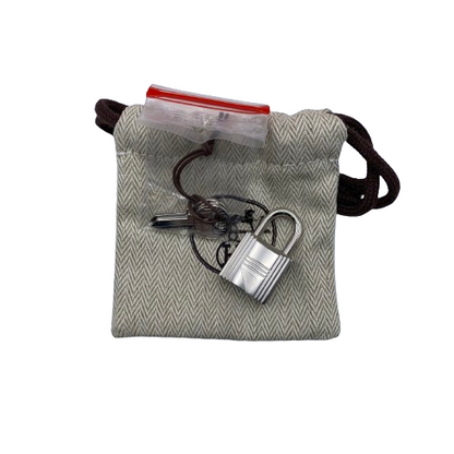 Hermes Picotin Lock PM Beton Torillon Clemence Silver Metal Fittings B 조각.