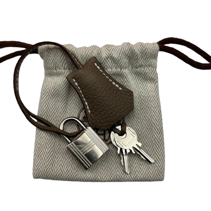 Hermes Birkin 25 Etoup Togo Silver Metal Fittings B 조각
