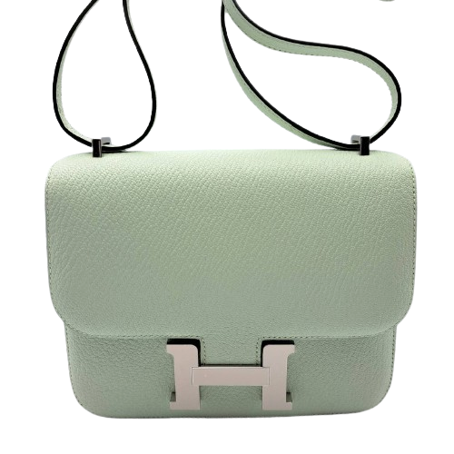 Pre-Owned Hermes Constance 3 Mini 18 with mirror Veil Fizz Chevre Silver Metal Fittings B engraved