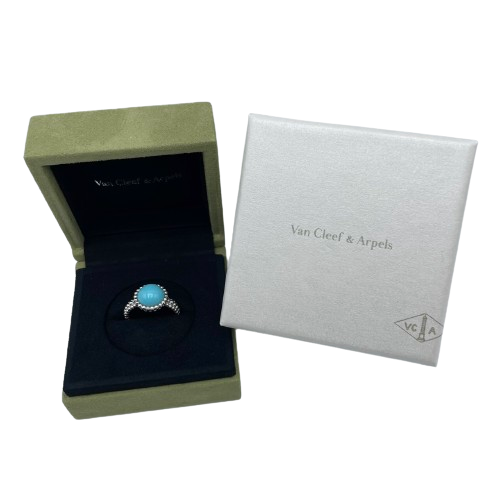 [較低的價格] van Cleef＆arpels perle kleur ring vcarp4dq00尺寸14 18k白金